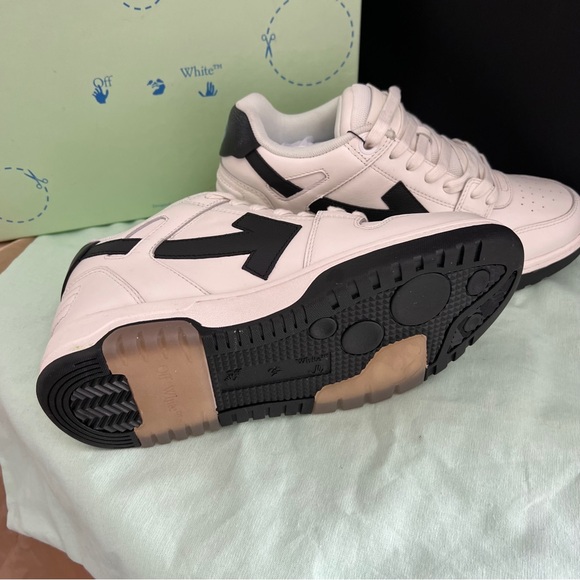 Off White Out Of Office Calf Leather White Black Gum Mens Athletic Shoes main image 6